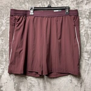 NEW Tek Gear Mens Active Apparel Train Short Plum XL Moisture Wick Hidden Pocket